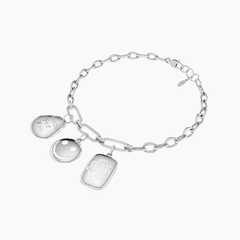 Waves by L'azurde Charms Bracelet In Silver - Image 3